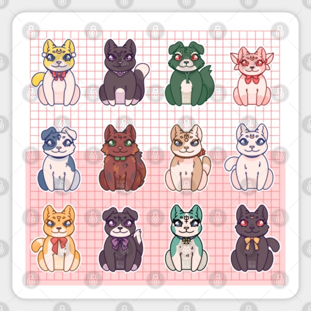 Cats Sticker by paperstarzz